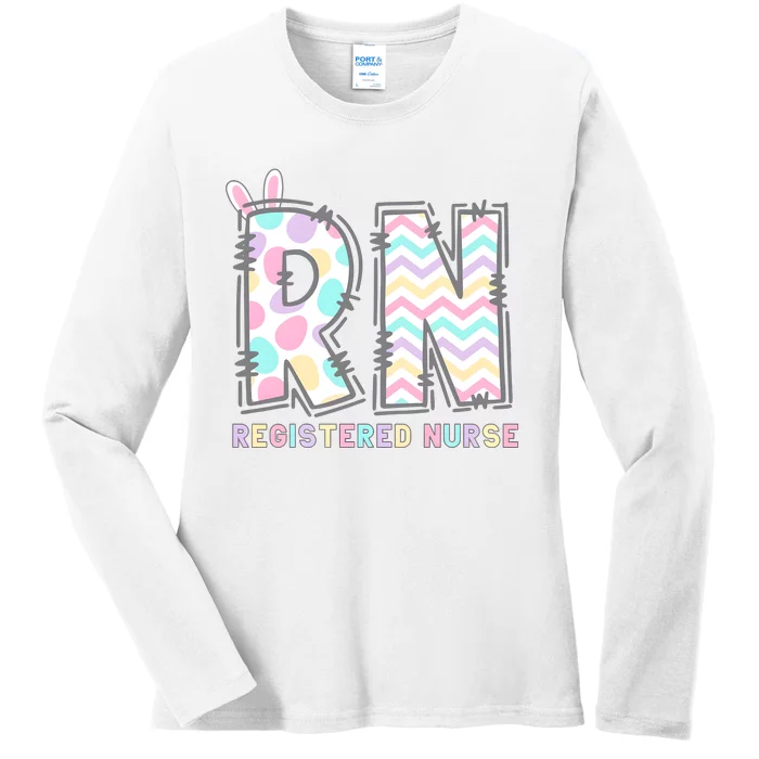 Registered Nurse Easter Day Ladies Long Sleeve Shirt