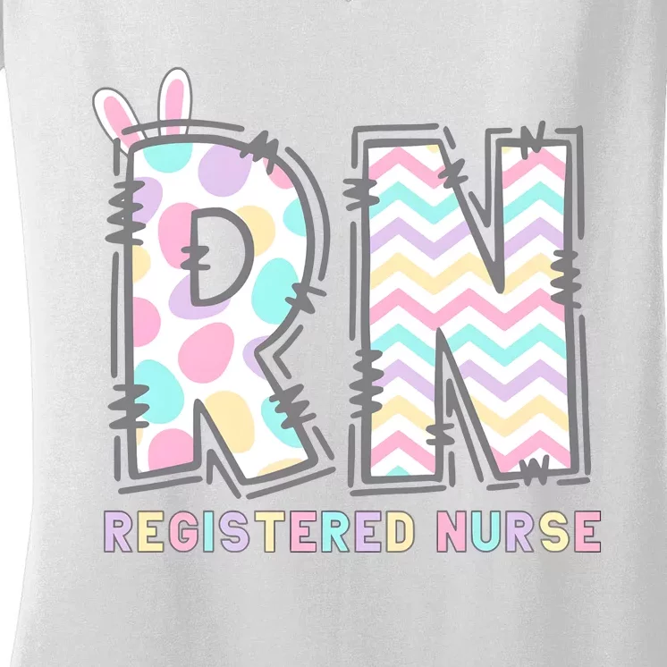 Registered Nurse Easter Day Women's V-Neck T-Shirt