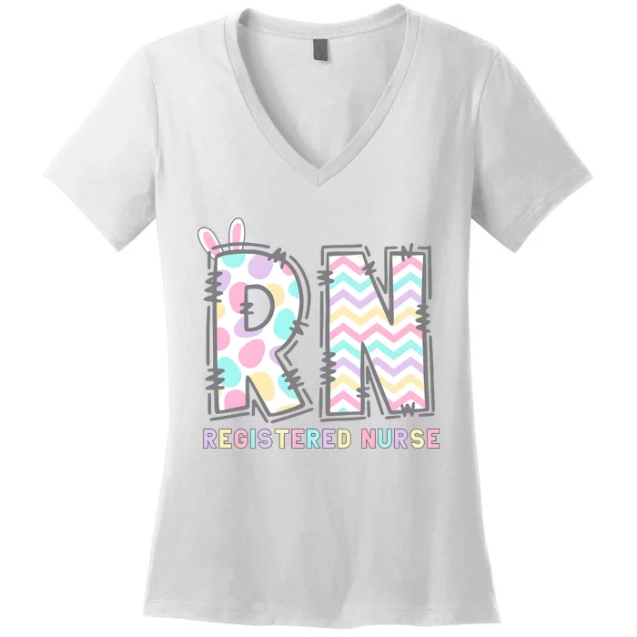 Registered Nurse Easter Day Women's V-Neck T-Shirt