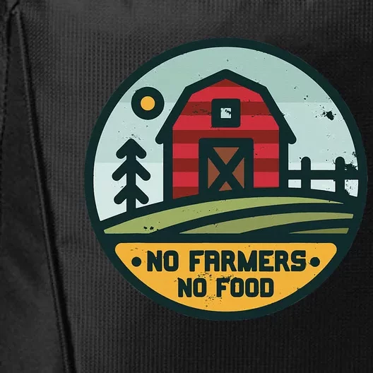 Retro No Farming No Food No Farmers Funny Farm Lovers City Backpack