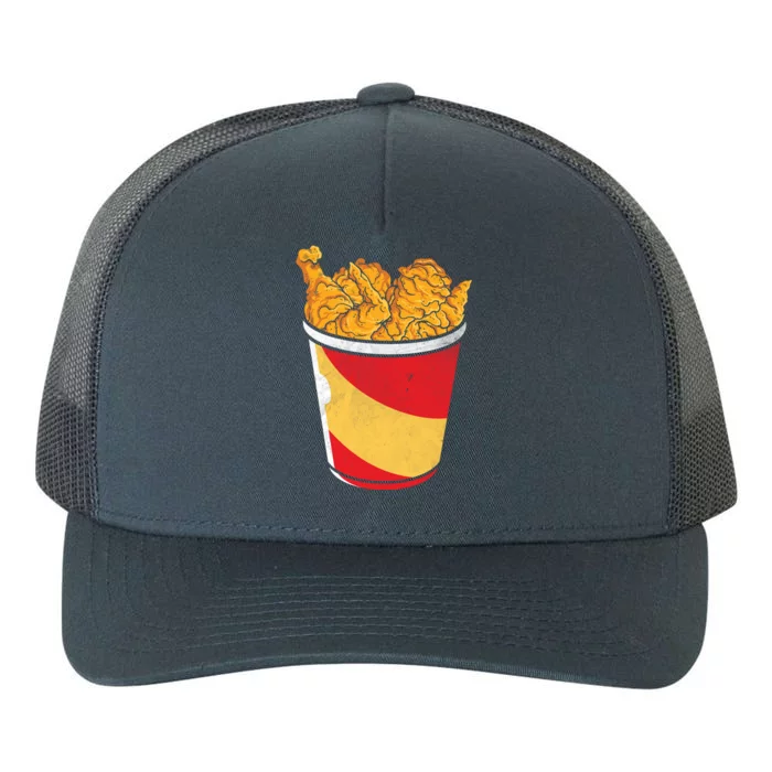 Retro National Fried Chicken Day Funny Fast Food Lover Gift Yupoong Adult 5-Panel Trucker Hat