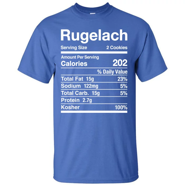 Rugelach Nutrition Facts Jewish Kosher Food Passover Meaningful Gift Tall T-Shirt