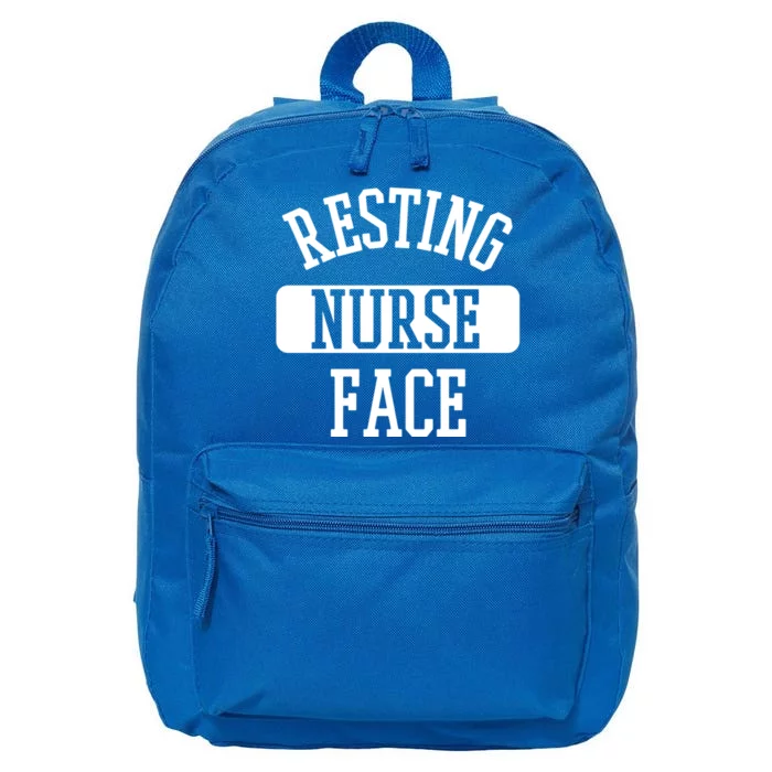 Resting Nurse Face Cath Lab Nursing Tech Heartbeat Clinic Meaningful Gift 16 in Basic Backpack