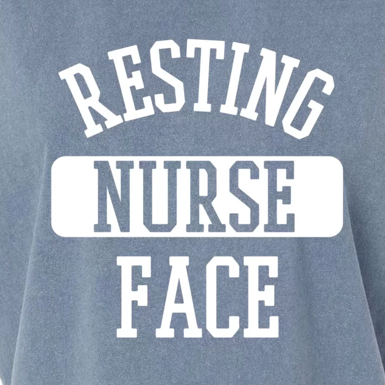 Resting Nurse Face Cath Lab Nursing Tech Heartbeat Clinic Meaningful Gift Garment-Dyed Women's Muscle Tee