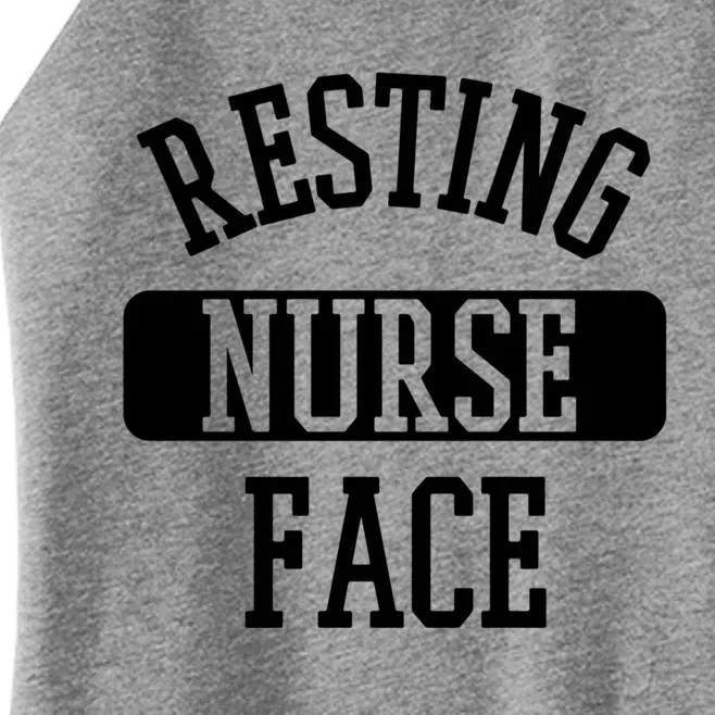 Resting Nurse Face Cath Lab Nursing Tech Heartbeat Clinic Meaningful Gift Women’s Perfect Tri Rocker Tank