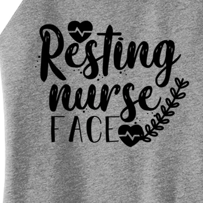 Resting Nurse Face Funny Cool Gift Women’s Perfect Tri Rocker Tank