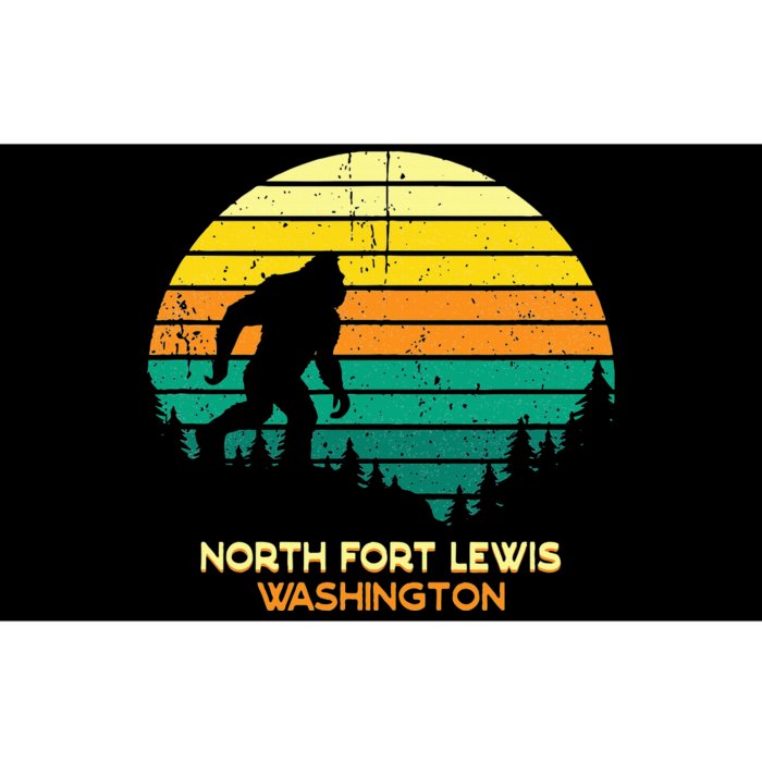 Retro North Fort Lewis Washington Big Foot Souvenir Bumper Sticker