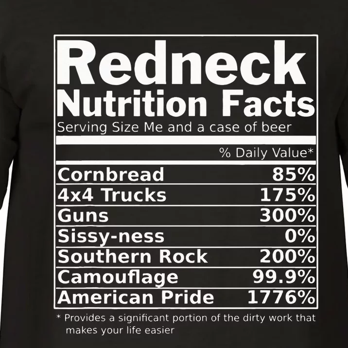 Redneck Nutrition Facts Funny Comfort Colors T-Shirt