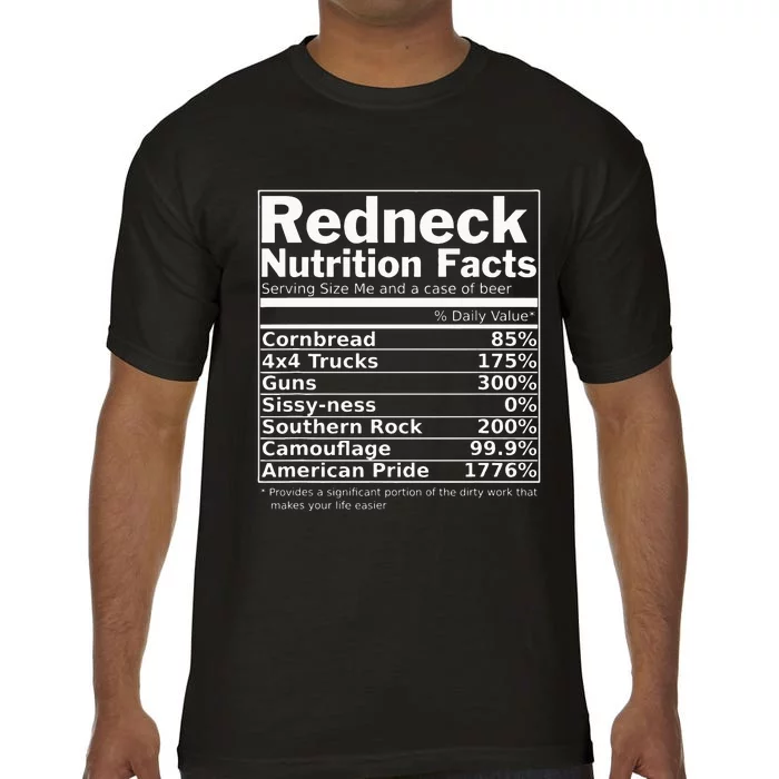 Redneck Nutrition Facts Funny Comfort Colors T-Shirt