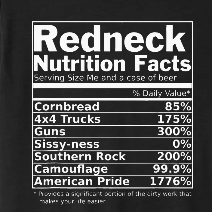 Redneck Nutrition Facts Funny ChromaSoft Performance T-Shirt