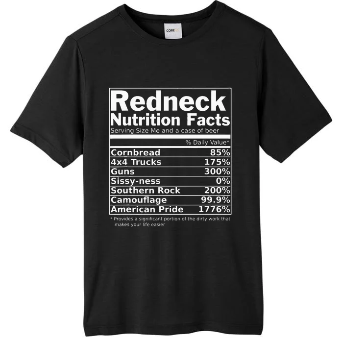 Redneck Nutrition Facts Funny ChromaSoft Performance T-Shirt