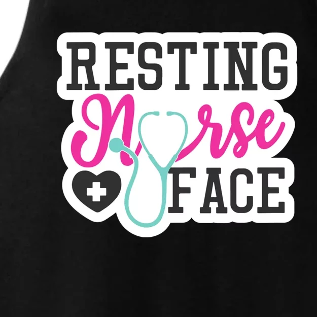 Resting Nurse Face Nurse Life Scrubs Healthcare Gift Funny Meaningful Gift Ladies Tri-Blend Wicking Tank