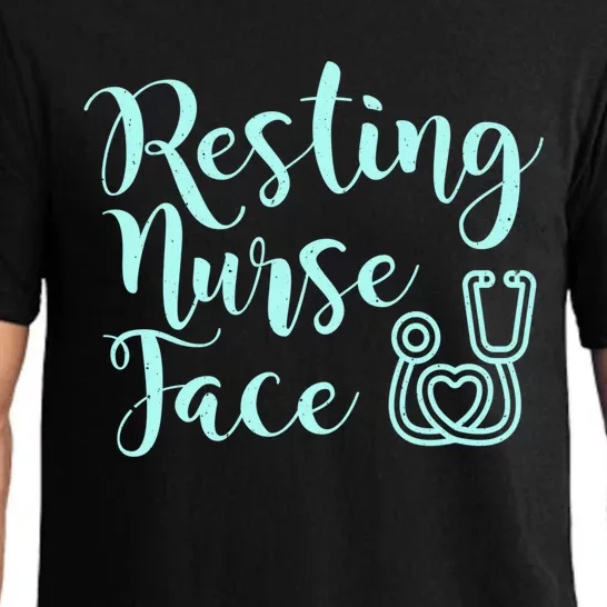 Resting Nurse Face Gift Funny Nurse Gift Pajama Set