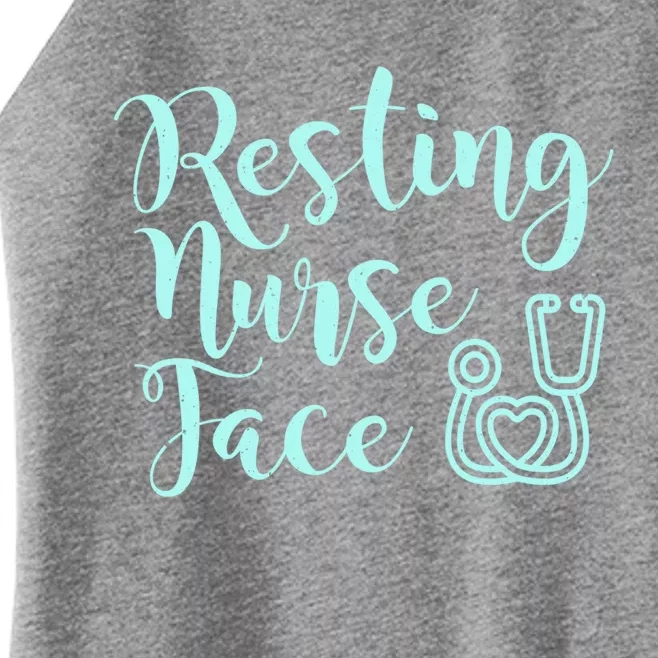 Resting Nurse Face Gift Funny Nurse Gift Women’s Perfect Tri Rocker Tank