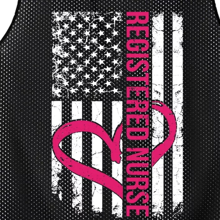 Registered Nurse Flag For Women Rn Zip Gift Mesh Reversible Basketball Jersey Tank