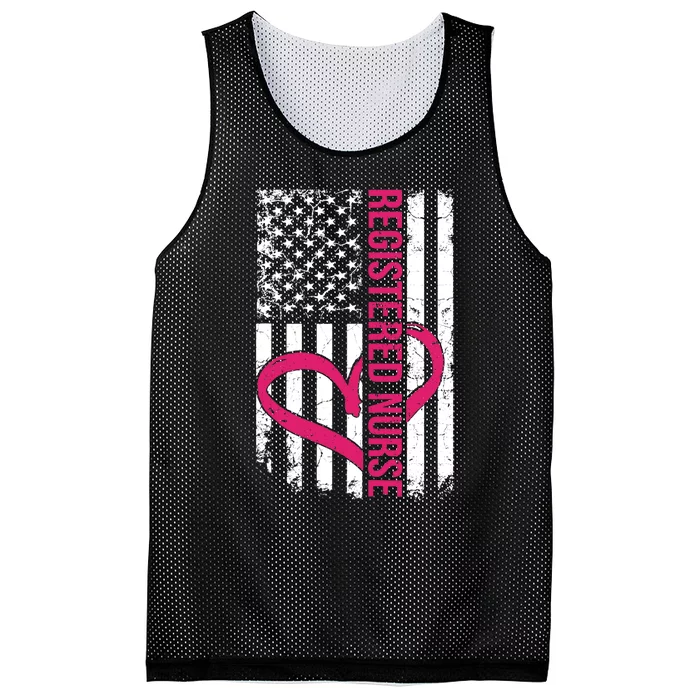 Registered Nurse Flag For Women Rn Zip Gift Mesh Reversible Basketball Jersey Tank