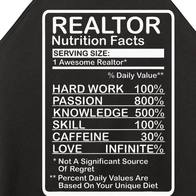 Realtor Nutrition Facts Women’s Perfect Tri Rocker Tank