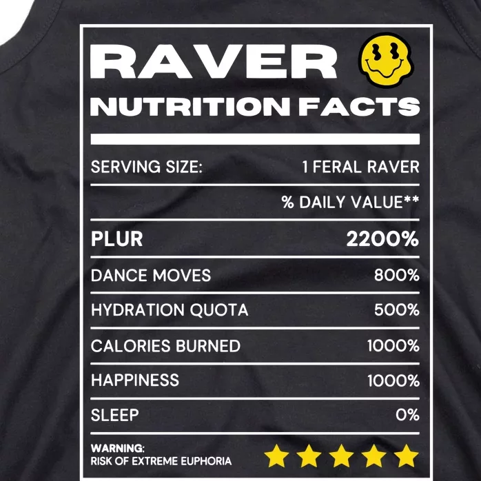 Raver Nutrition Facts Tank Top