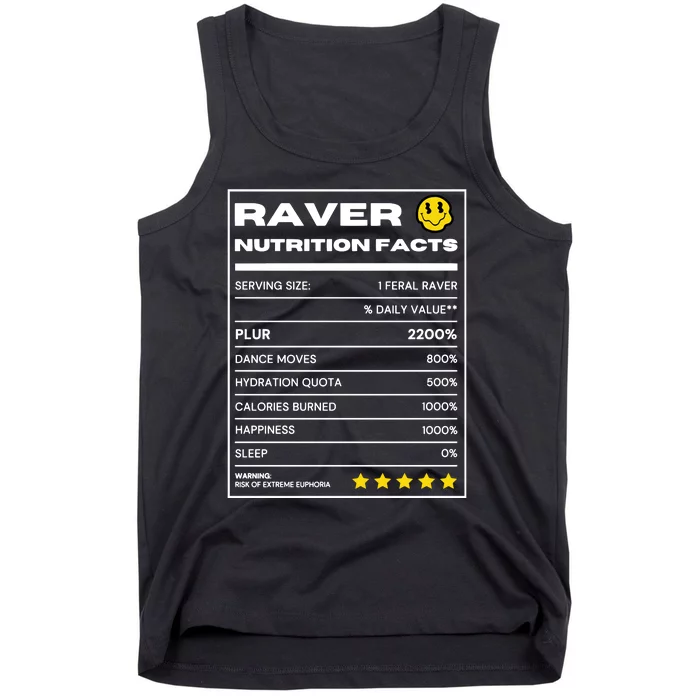 Raver Nutrition Facts Tank Top