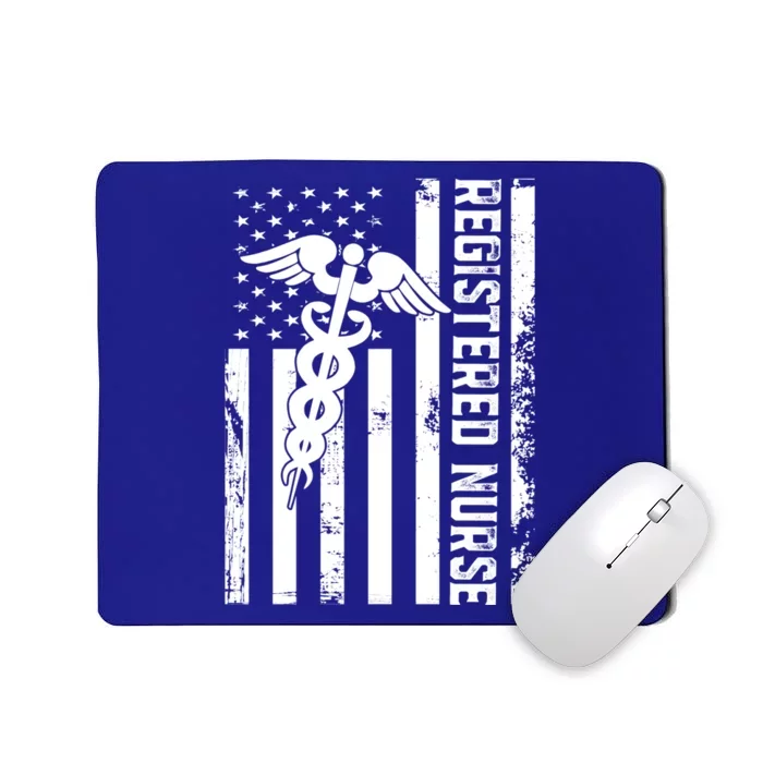 Registered Nurse Flag America Flag Nursing Patriotic Nurse Gift Mousepad