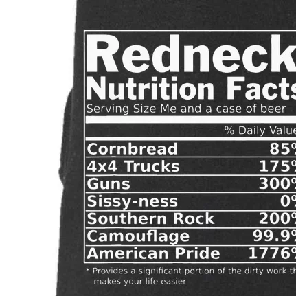 Redneck Nutrition Facts Funny Doggie 3-End Fleece Hoodie