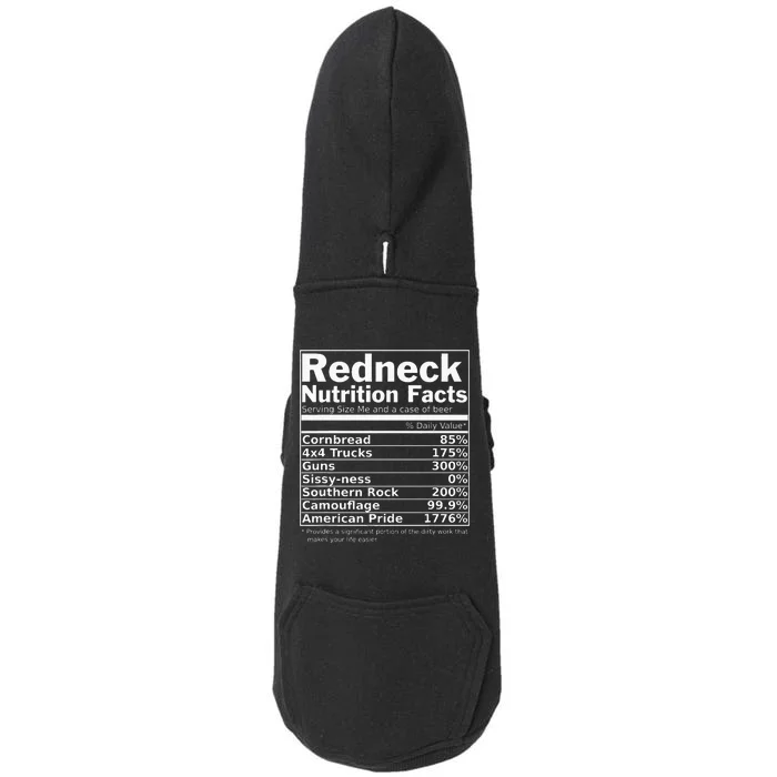 Redneck Nutrition Facts Funny Doggie 3-End Fleece Hoodie