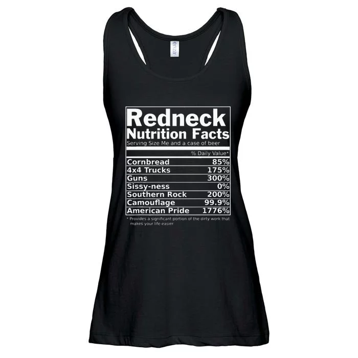 Redneck Nutrition Facts Funny Ladies Essential Flowy Tank