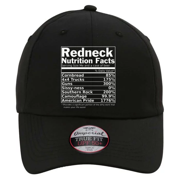 Redneck Nutrition Facts Funny The Original Performance Cap