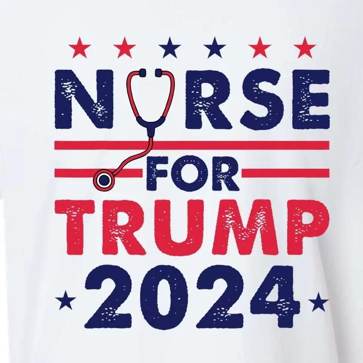 Retro Nurses For Trump 2024 America Stars Flag Stripes Trump Sueded Cloud Jersey T-Shirt