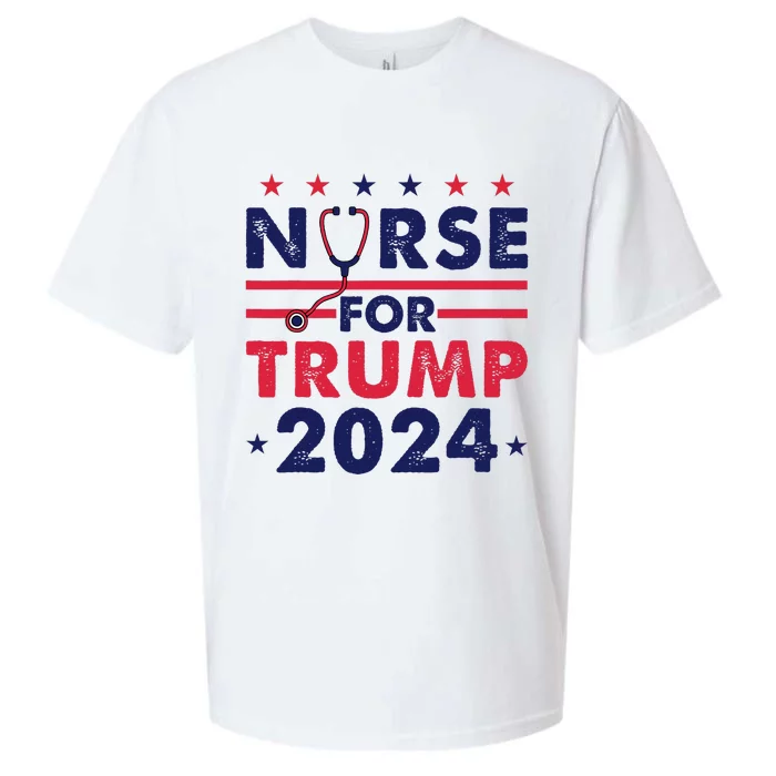 Retro Nurses For Trump 2024 America Stars Flag Stripes Trump Sueded Cloud Jersey T-Shirt