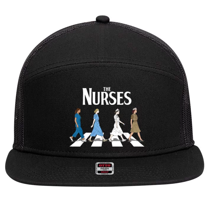 Retro Nurse Gifts Nurse Week Funny Nurse 7 Panel Mesh Trucker Snapback Hat