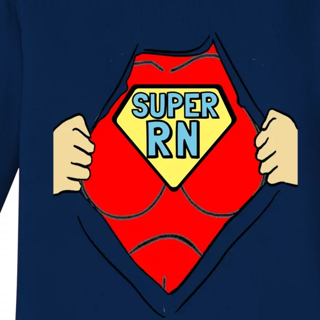 Registered Nurse Gift Super Nurse Great Gift Baby Long Sleeve Bodysuit