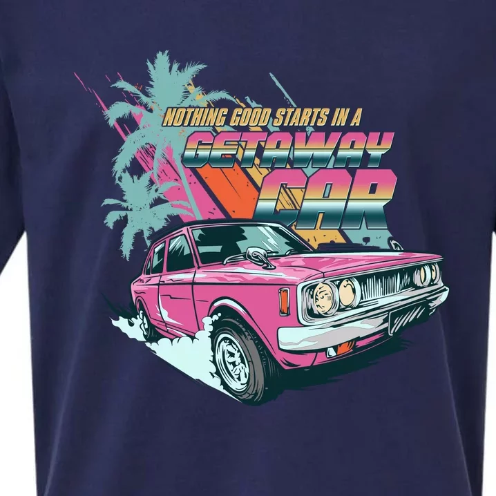 Retro Nothing Good Starts In A Getaway Car Sueded Cloud Jersey T-Shirt