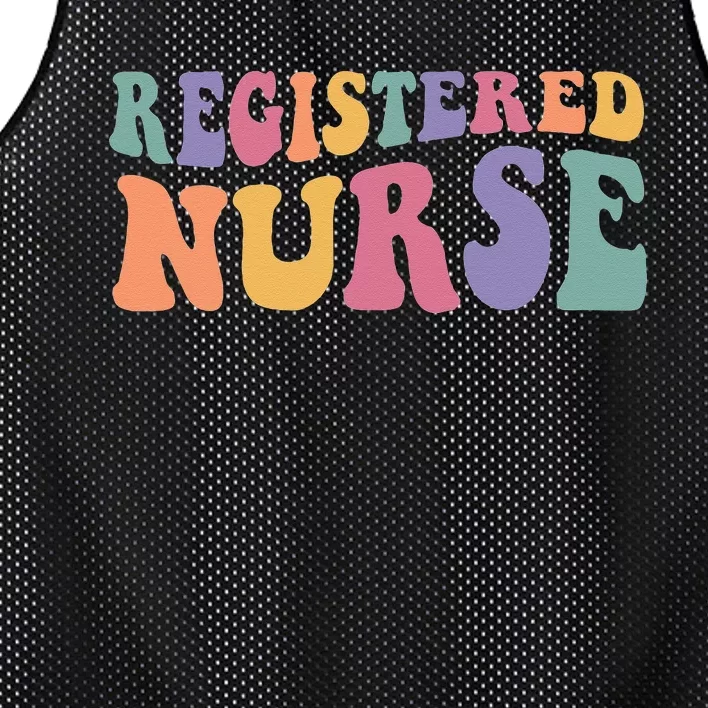 RN Nurse Groovy Registered Nurse Nursing School Women Mesh Reversible Basketball Jersey Tank