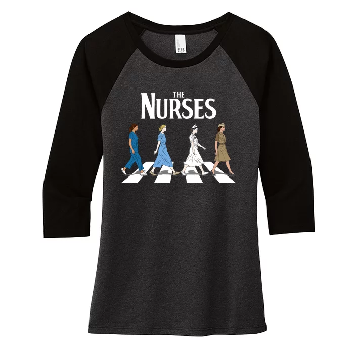 Retro Nurse Gifts Nurse Week Gifts Funny Nurse Women's Tri-Blend 3/4-Sleeve Raglan Shirt