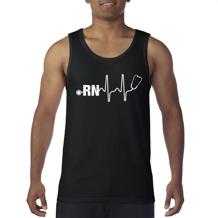 RN Nurse Heartbeat Registered Nurse Tank Top