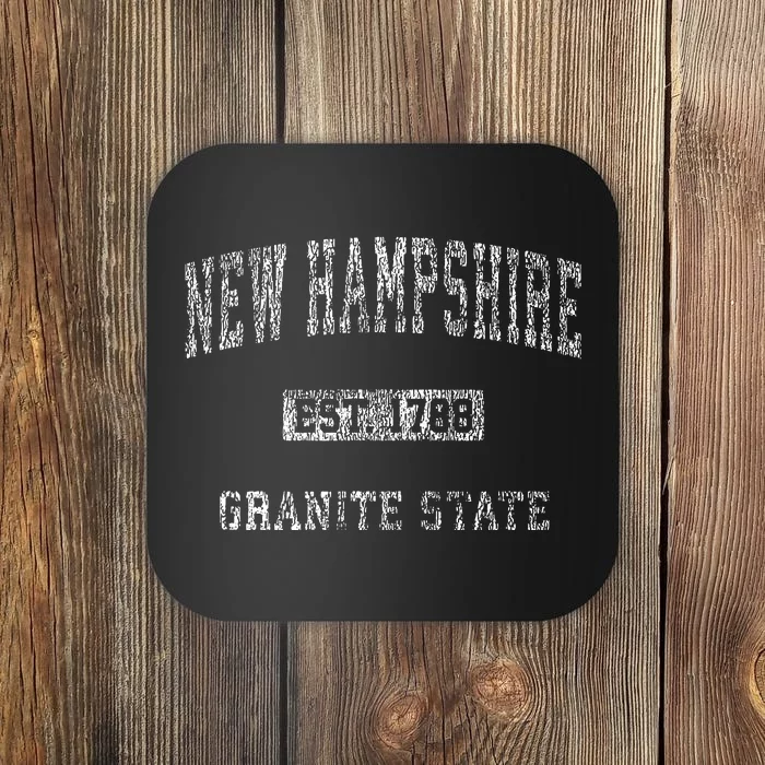 Retro New Hampshire Vintage Athletic Sports Design Coaster