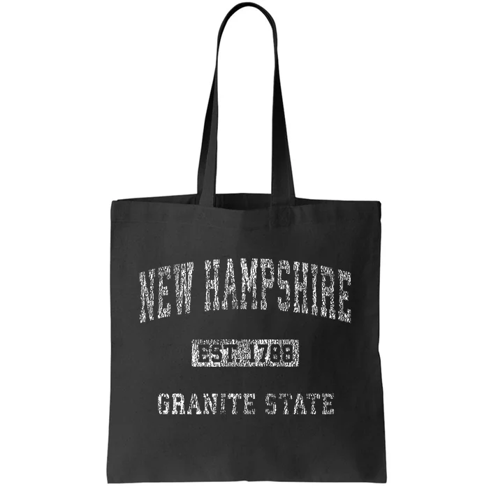 Retro New Hampshire Vintage Athletic Sports Design Tote Bag