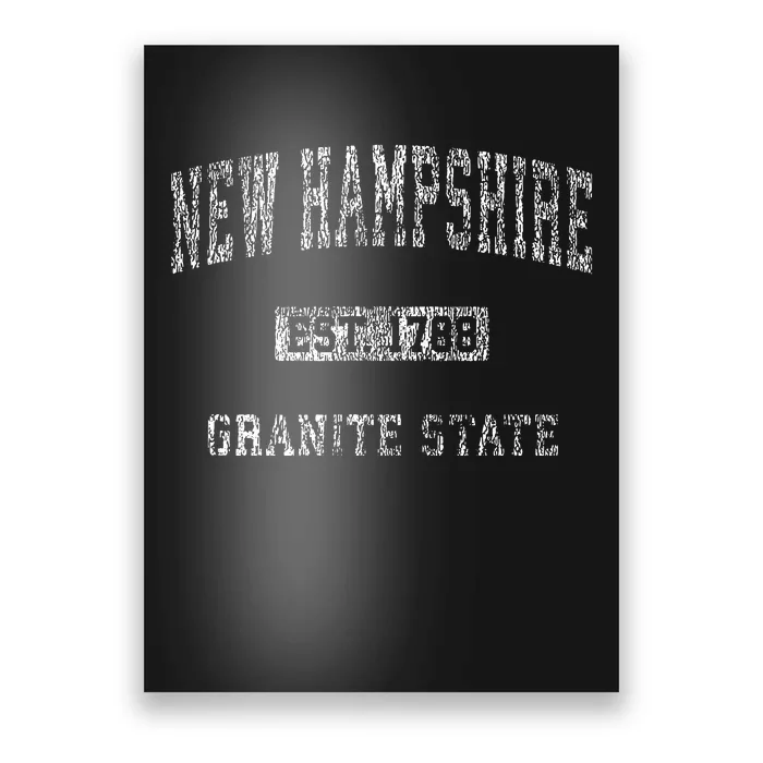 Retro New Hampshire Vintage Athletic Sports Design Poster