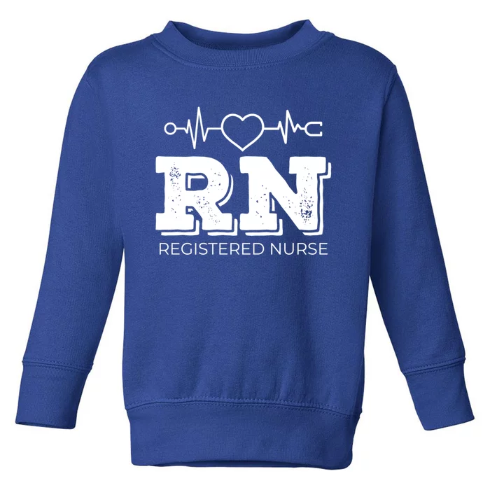 Registered Nurse Heartbeat Rn Appreciation Gift Toddler Sweatshirt