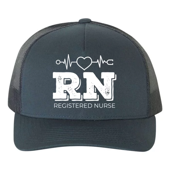 Registered Nurse Heartbeat Rn Appreciation Gift Yupoong Adult 5-Panel Trucker Hat