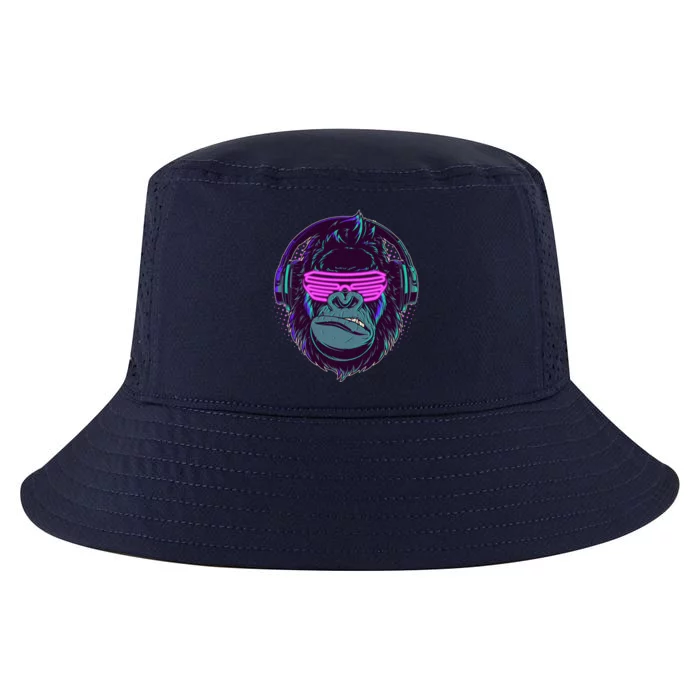 Retro Neon Hipster Gorilla Ape Cool Comfort Performance Bucket Hat