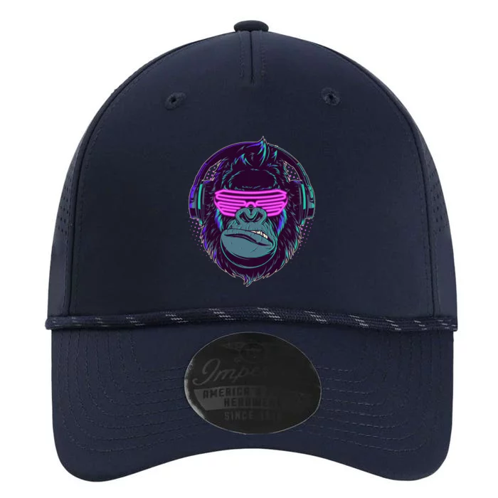 Retro Neon Hipster Gorilla Ape Performance The Dyno Cap