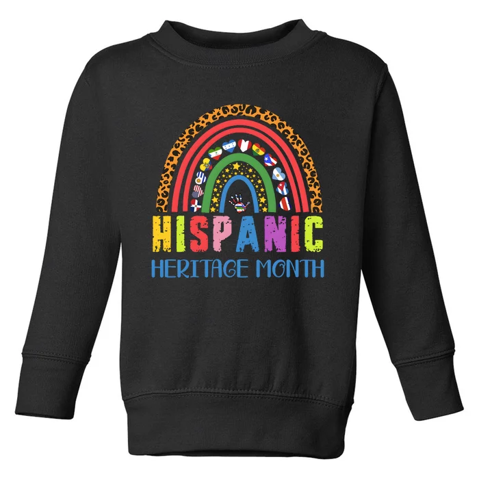 Rainbow National Hispanic Heritage Month Toddler Sweatshirt