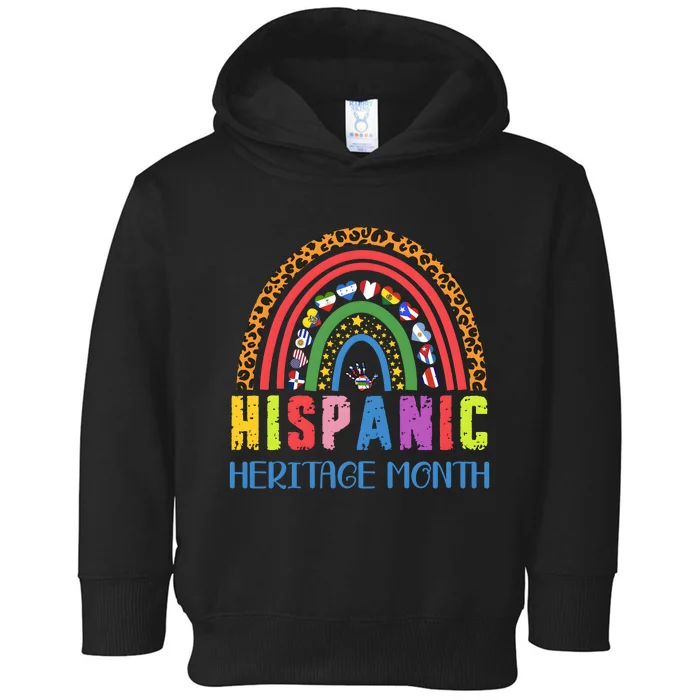 Rainbow National Hispanic Heritage Month Toddler Hoodie