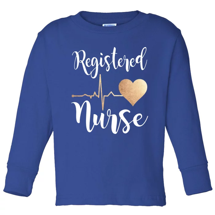 Registered Nurse Heart Great Gift Rn Gift Toddler Long Sleeve Shirt