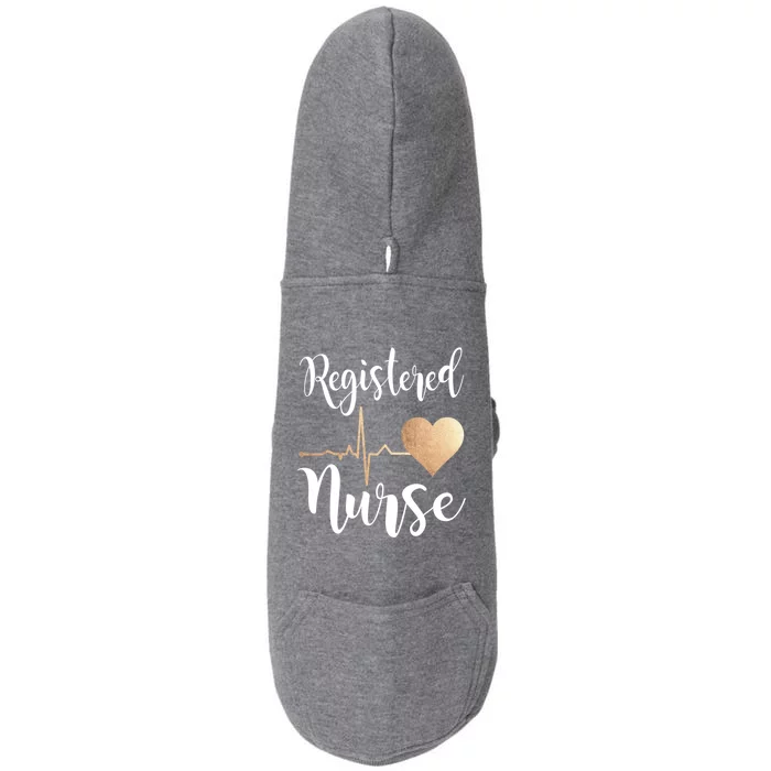 Registered Nurse Heart Great Gift Rn Gift Doggie 3-End Fleece Hoodie