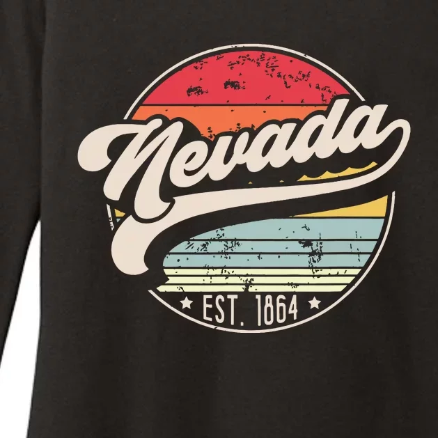 Retro Nevada Home State Nv Cool 70s Style Sunset Womens CVC Long Sleeve Shirt