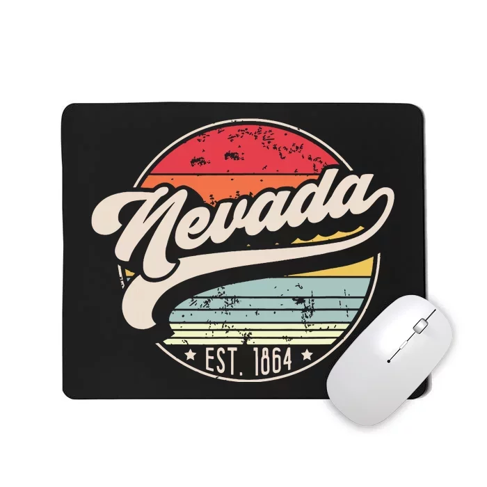 Retro Nevada Home State Nv Cool 70s Style Sunset Mousepad