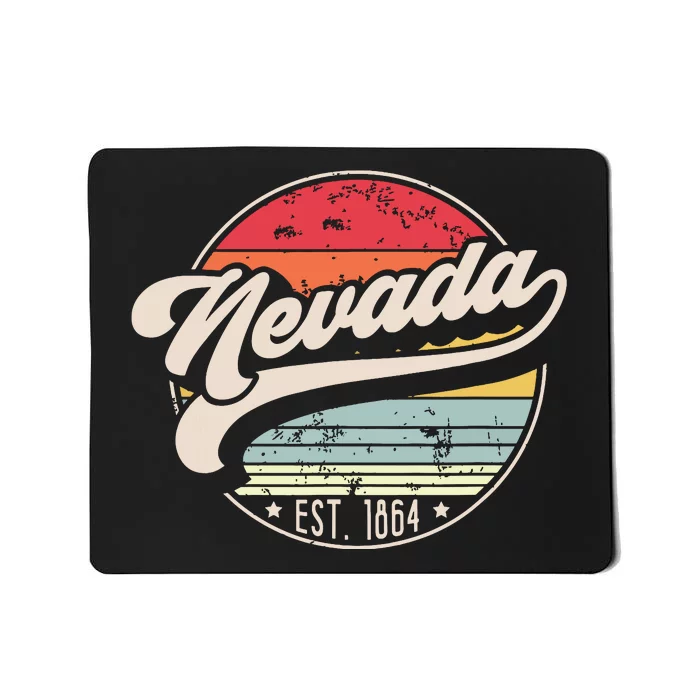 Retro Nevada Home State Nv Cool 70s Style Sunset Mousepad